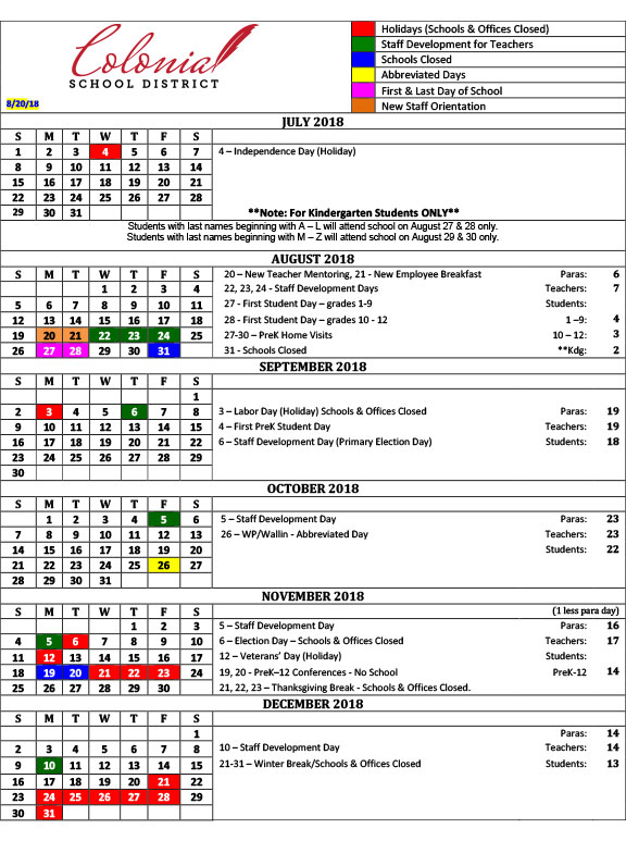 calendar-colonial-school-district