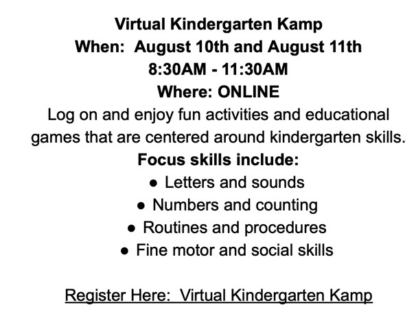 Virtual Kindergarten camp
