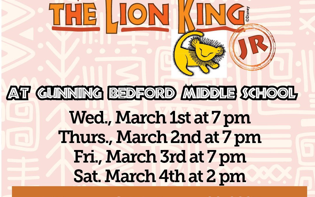 Lion King Jr. March 1,2,3,4