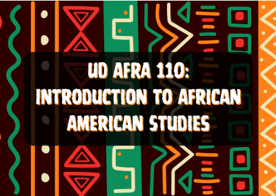 UD AFRA 110: Introduction to African American Studies